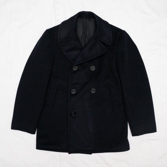 Other - Vtg 60s 1962 Authentic US Navy Clothing Depot Wool Pea Coat 38R Military Stencil